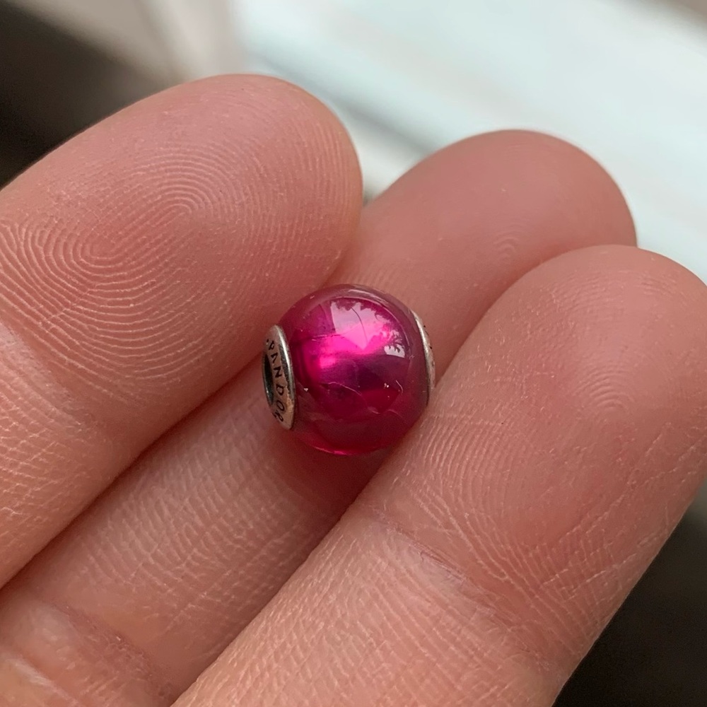 Retired Authentic Pandora Essence Passion Pink Bead Charm Sterling Silver 925